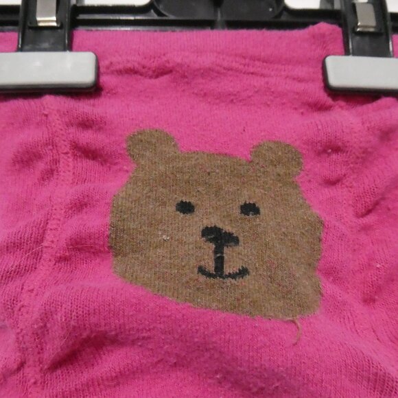 BABY GAP | 12-24 months | Pink and White Striped Tights | Brown Bear Back | GUC - Picture 10 of 15